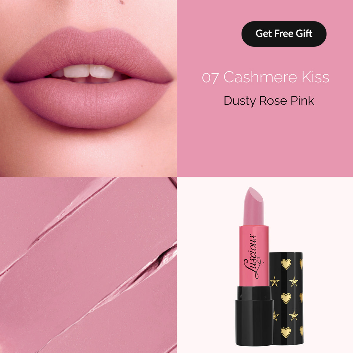 Luscious - Icon Lipstick - Cashmere Kiss — image 1 — Meeshop Pakistan
