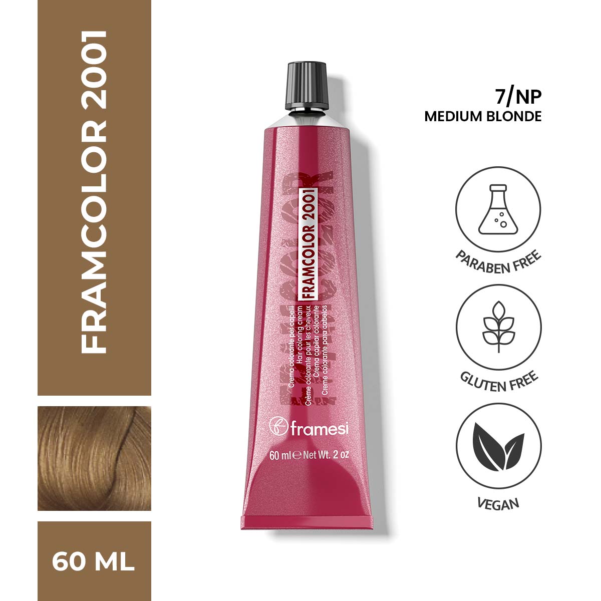 Framesi - FramColor 2001 - 7/NP Medium Blonde — image 1 — Meeshop Pakistan