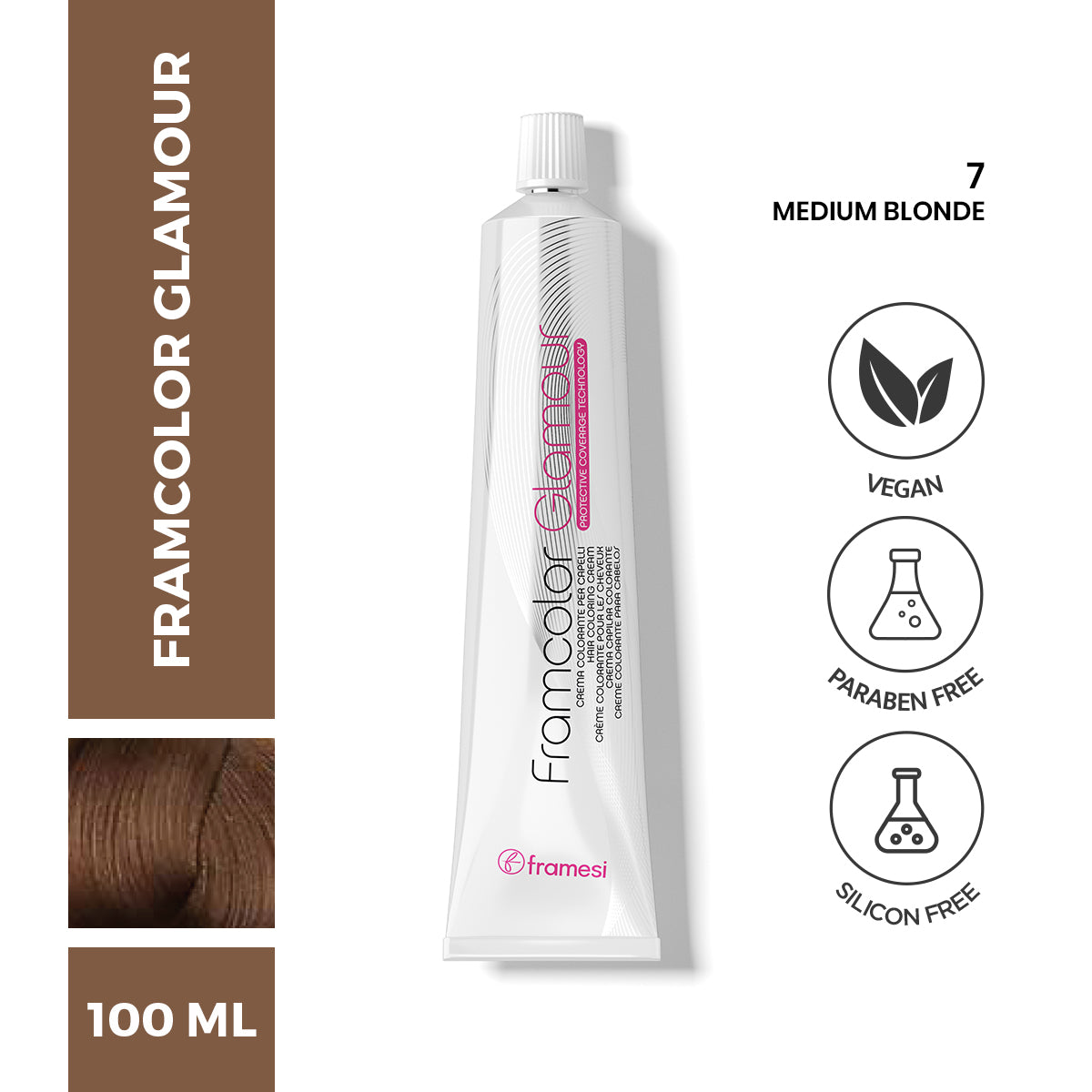 Framesi - FramColor Glamour - 7 Medium Blonde — image 1 — Meeshop Pakistan