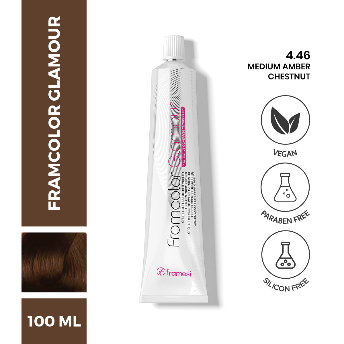 Framesi - FramColor Glamour - 4.46 Medium Amber Chestnut — image 1 — Meeshop Pakistan