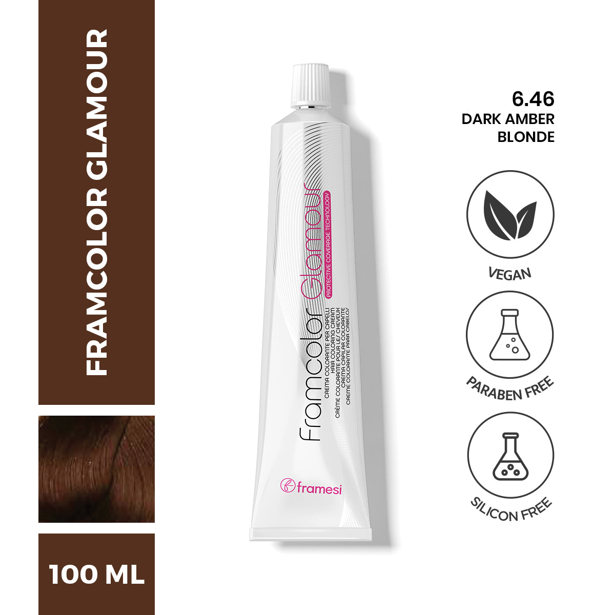 Framesi - FramColor Glamour - 6.46 Dark Amber Blonde — image 1 — Meeshop Pakistan
