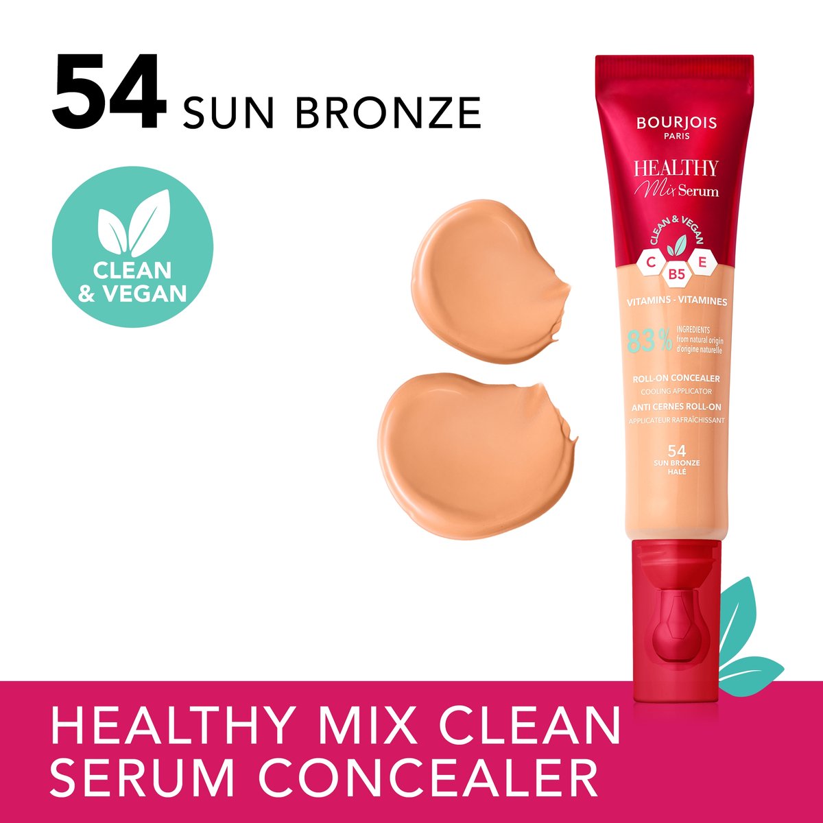 Bourjois - Healthy Mix serum Roll-on Concealer - 54 Sun Bronze — image 1 — Meeshop Pakistan