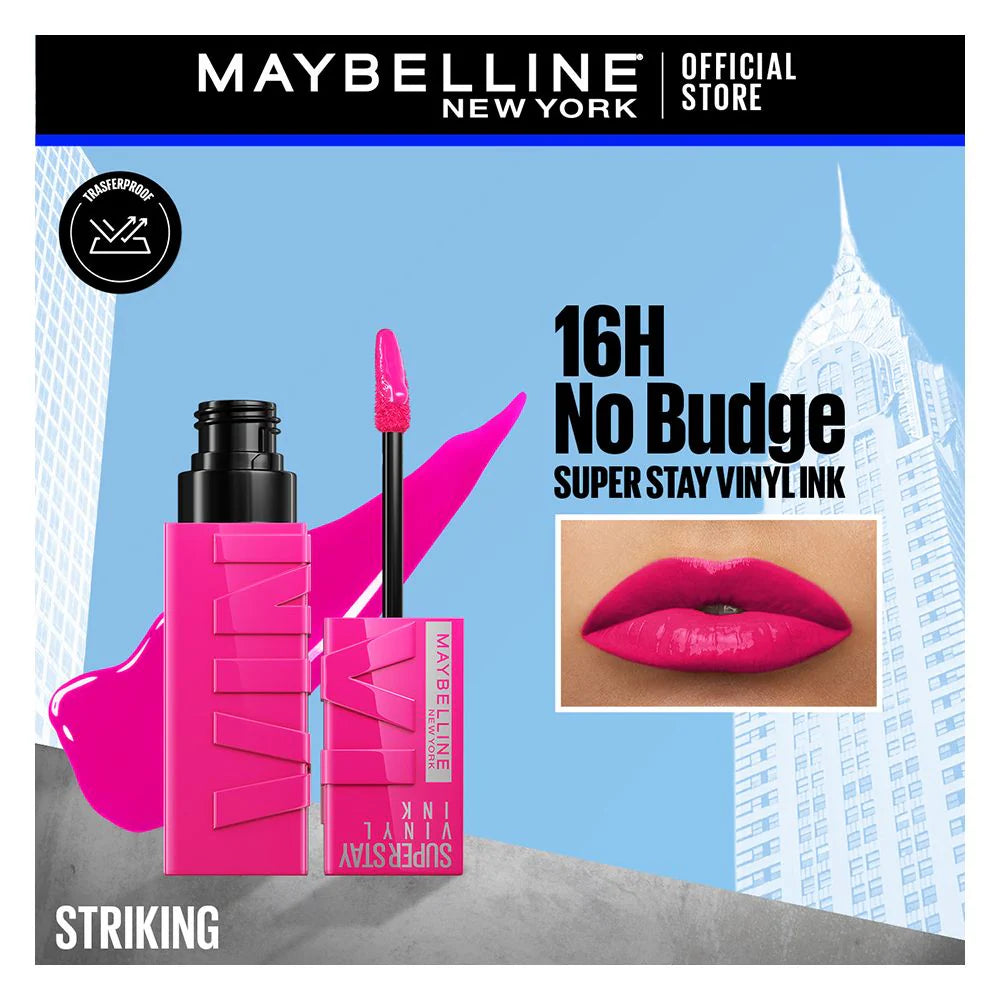Maybelline - Superstay Vinyl Ink Lipstick - 150 Striking — image 1 — Meeshop Pakistan