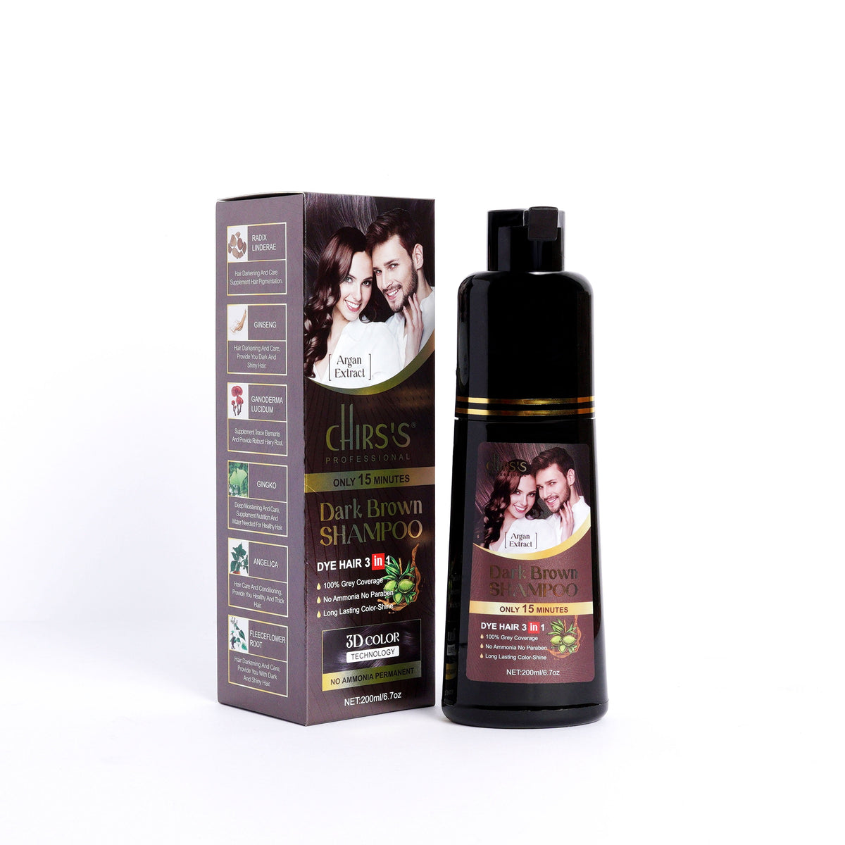 Chirs's - Dark Brown Shampoo - 200ml — image 1 — Meeshop Pakistan
