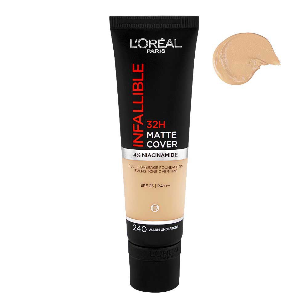 LOreal Paris - Infallible 32H Matte Cover Foundation - 240 Warm Undertone — image 1 — Meeshop Pakistan