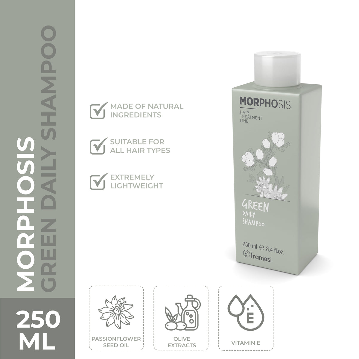 Framesi - Morphosis Green Daily Shampoo 250 ml — image 1 — Meeshop Pakistan