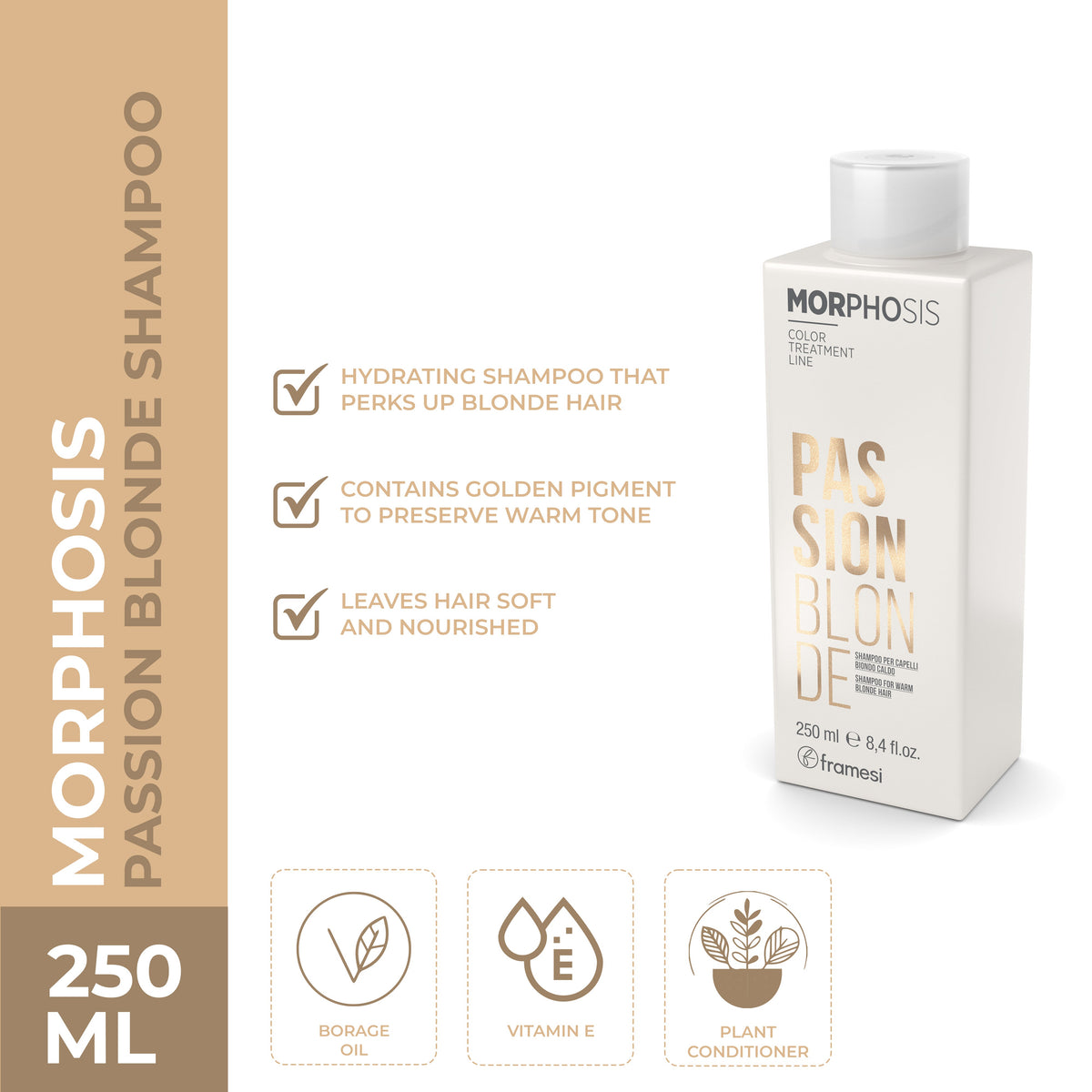 Framesi - Passion Blonde Shampoo - 250 ml — image 1 — Meeshop Pakistan