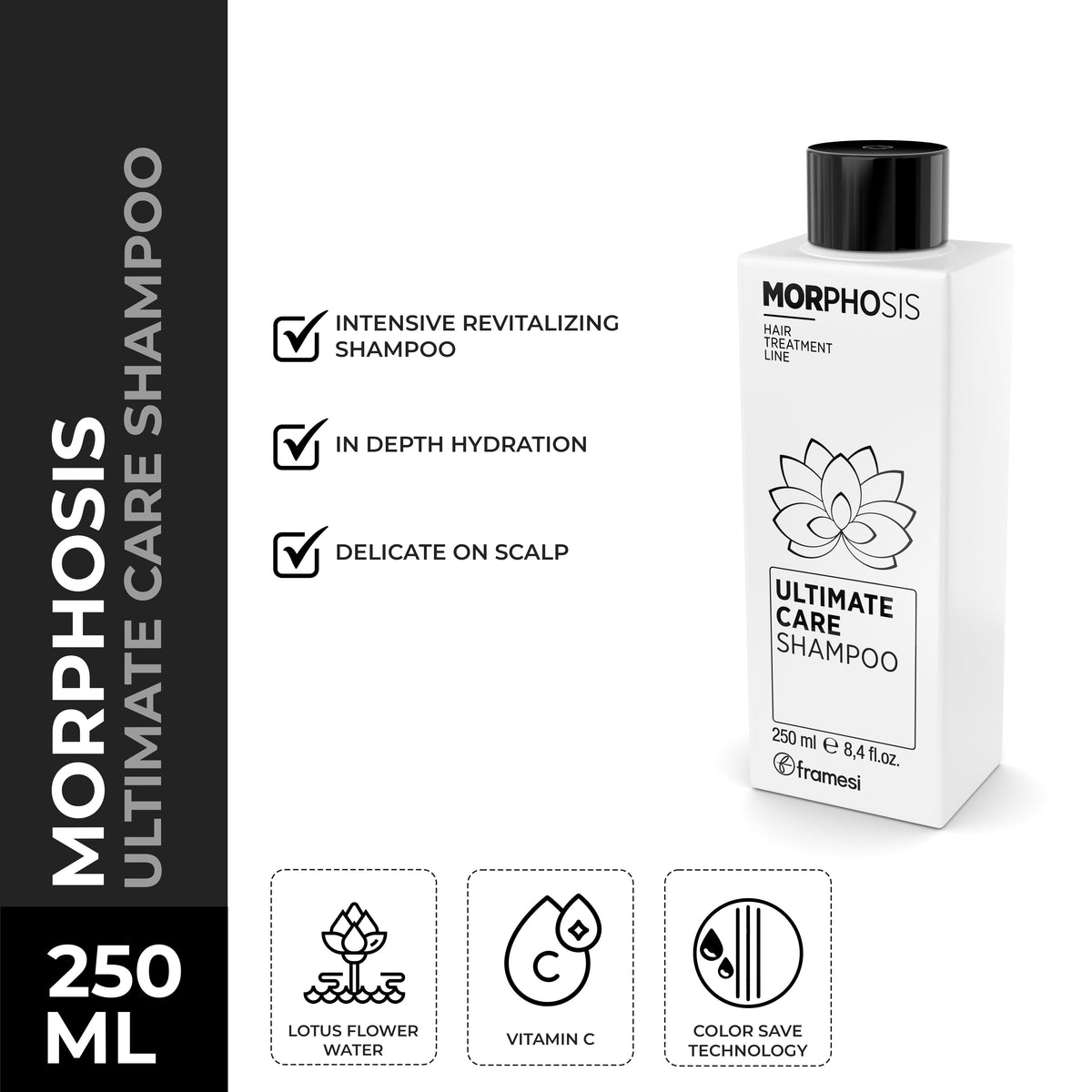 Framesi - Ultimate Care Shampoo - 250 ml — image 1 — Meeshop Pakistan