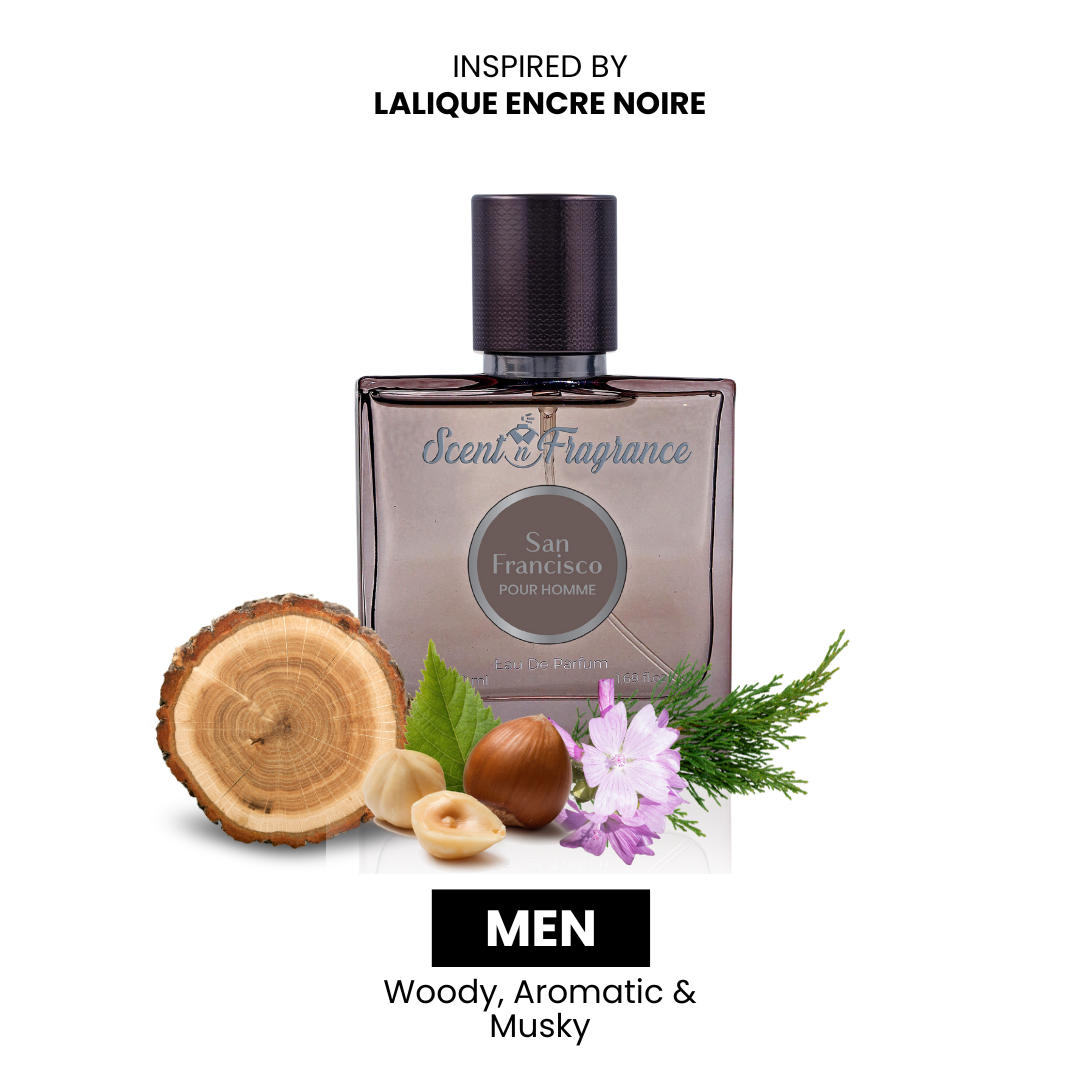 San Francisco Inspired By Lalique  Encre Noir - Men - 50ml — image 1 — Meeshop Pakistan