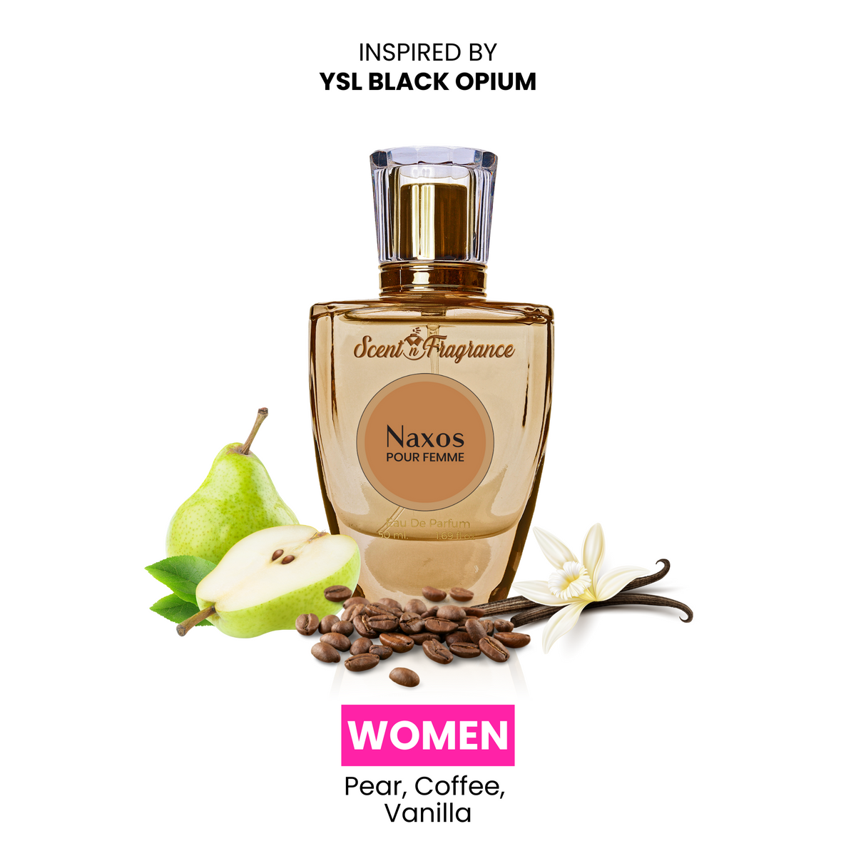 Naxos Inspired By YSL Black Opium - Women - 50ml — image 1 — Meeshop Pakistan