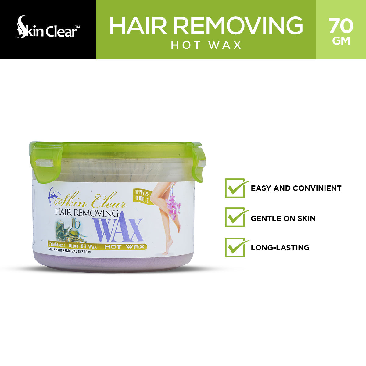 Skin Clear - Hair Removing Lemon Hot Wax - 70gm — image 1 — Meeshop Pakistan