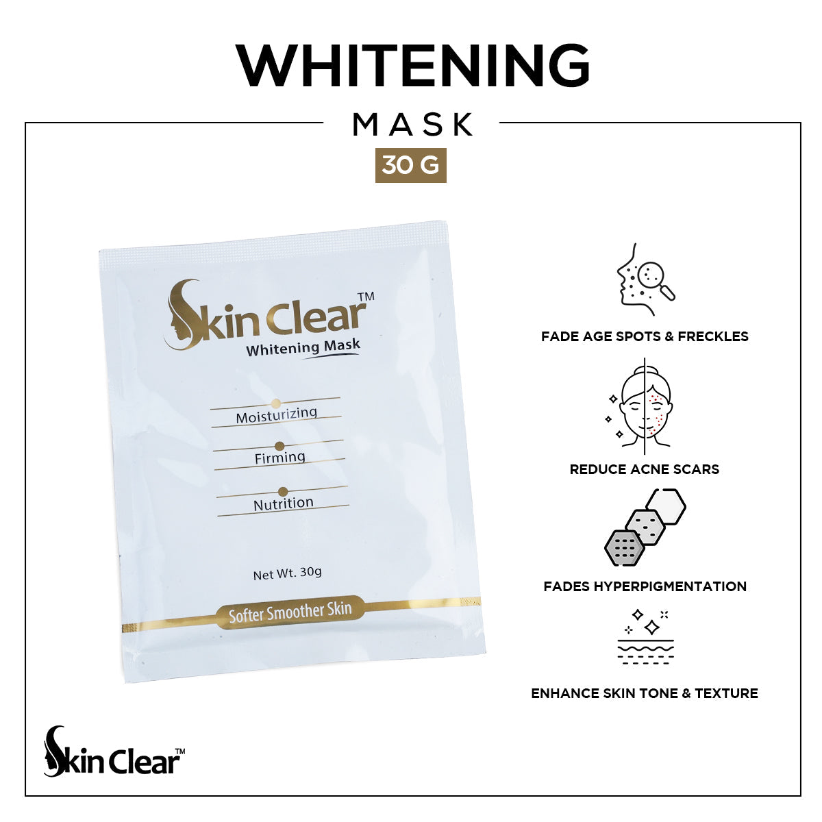 Skin Clear - Whitening Mask - 30g — image 1 — Meeshop Pakistan