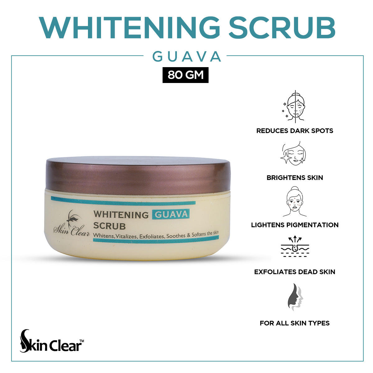 Skin Clear - Whitening Guava Scrub - 80gm — image 1 — Meeshop Pakistan
