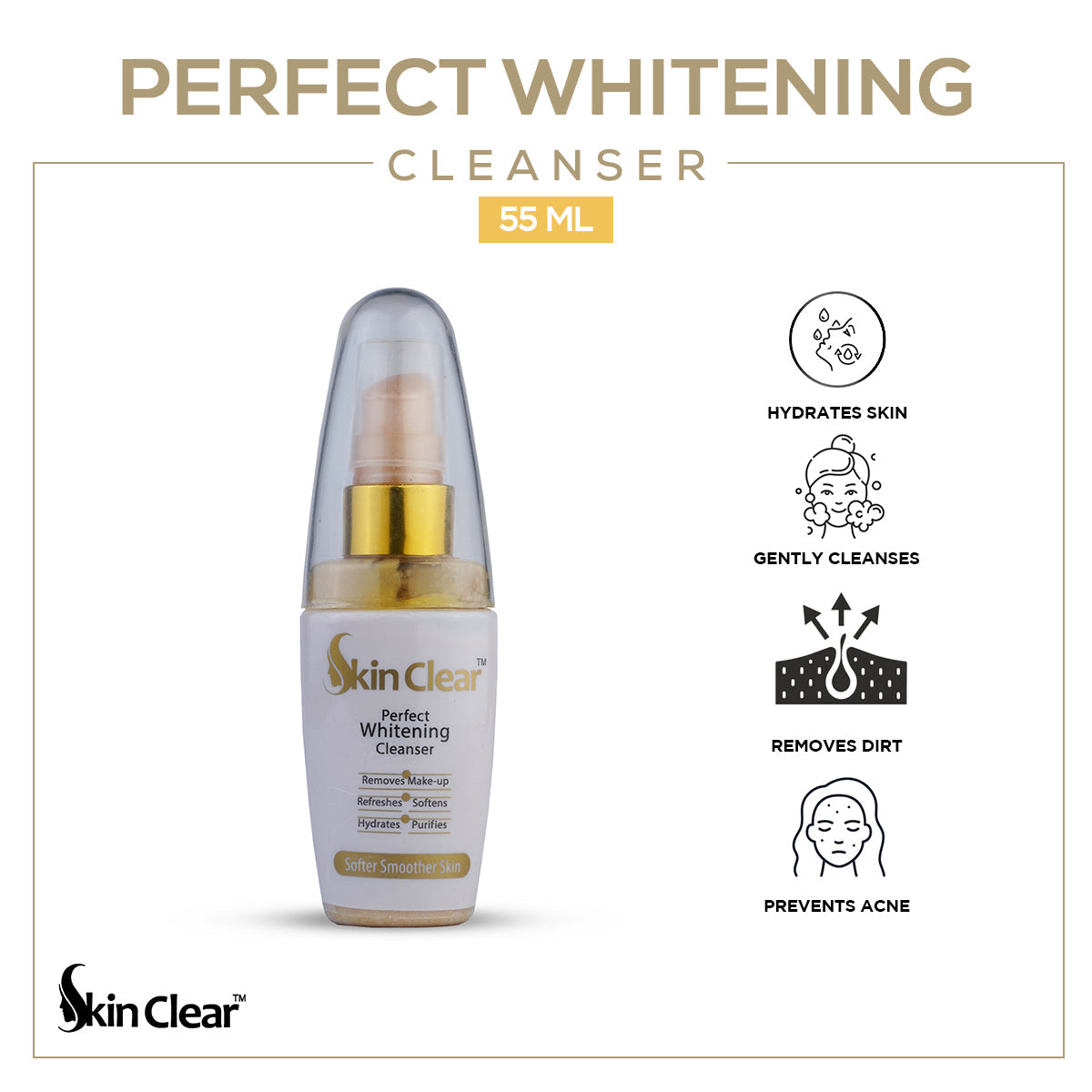 Skin Clear - Perfect Whitening Cleanser - 55ml — image 1 — Meeshop Pakistan