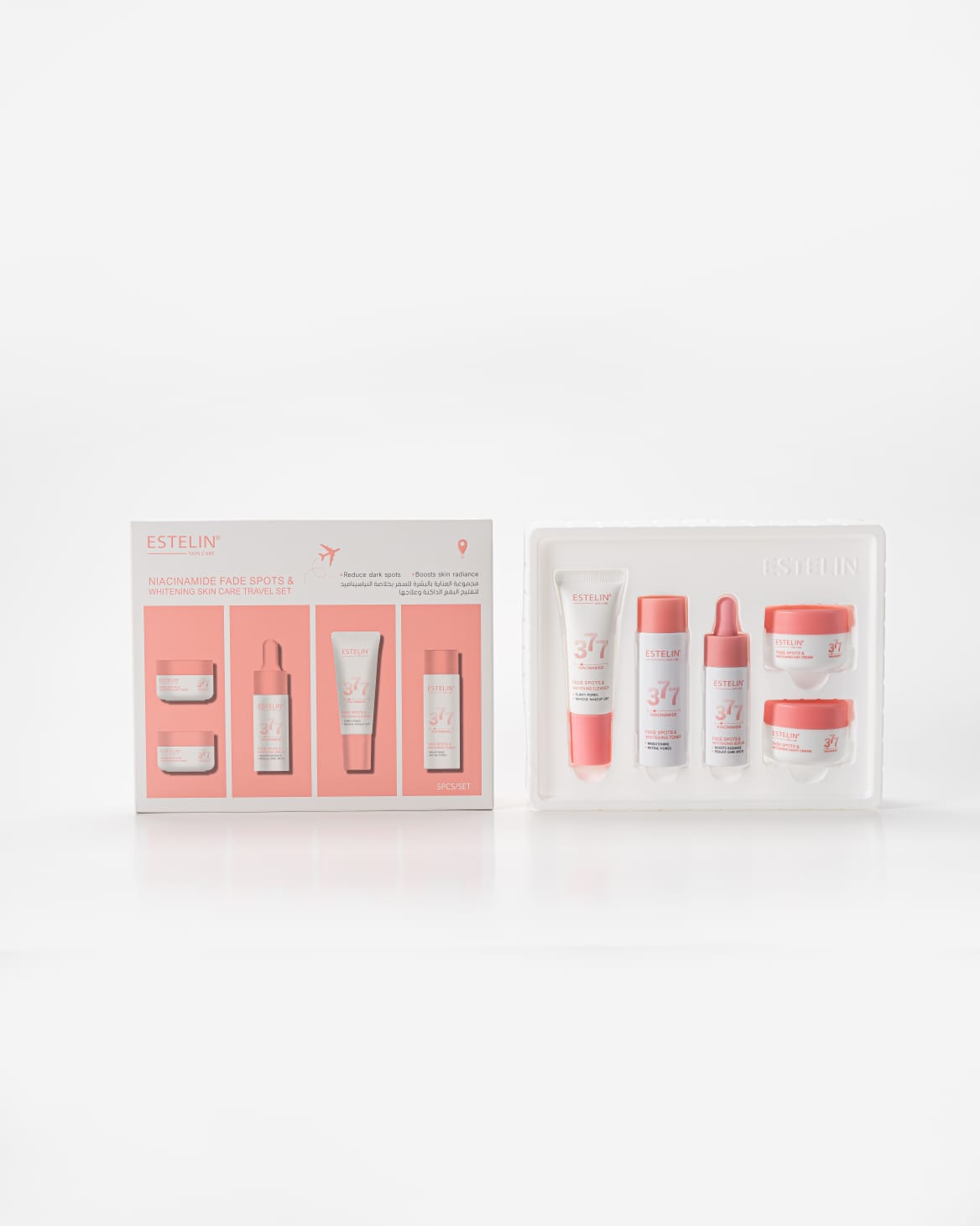 Estelin - Niacinamide Fade Spots & Whitening Skin Care Travel Set 5Pcs — image 1 — Meeshop Pakistan