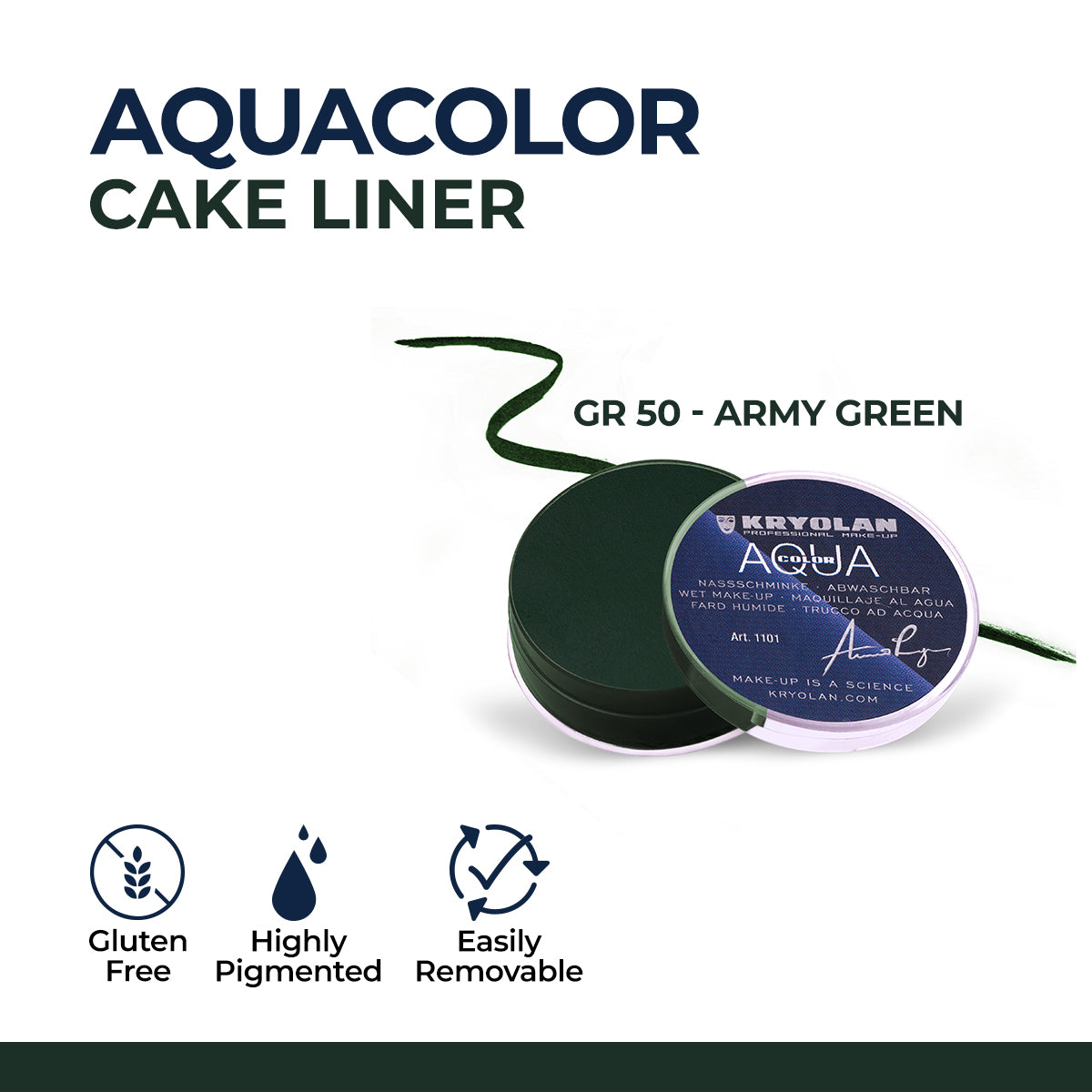 Kryolan - Aquacolor Cake Liner — image 4 — Meeshop Pakistan