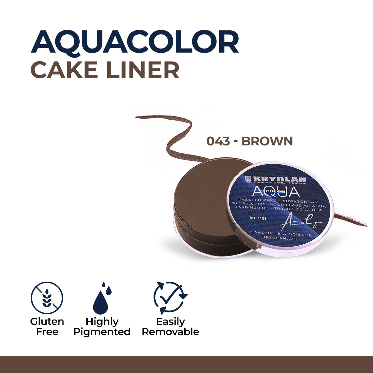 Kryolan - Aquacolor Cake Liner — image 9 — Meeshop Pakistan