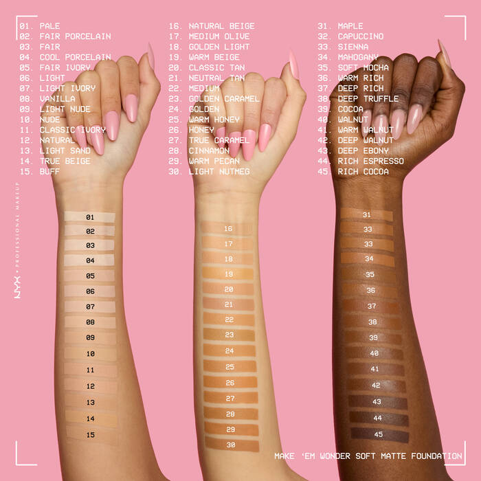 NYX - Make 'Em Wonder™ Soft Matte Buildable Foundation — image 3 — Meeshop Pakistan