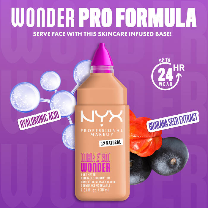 NYX - Make 'Em Wonder™ Soft Matte Buildable Foundation — image 2 — Meeshop Pakistan