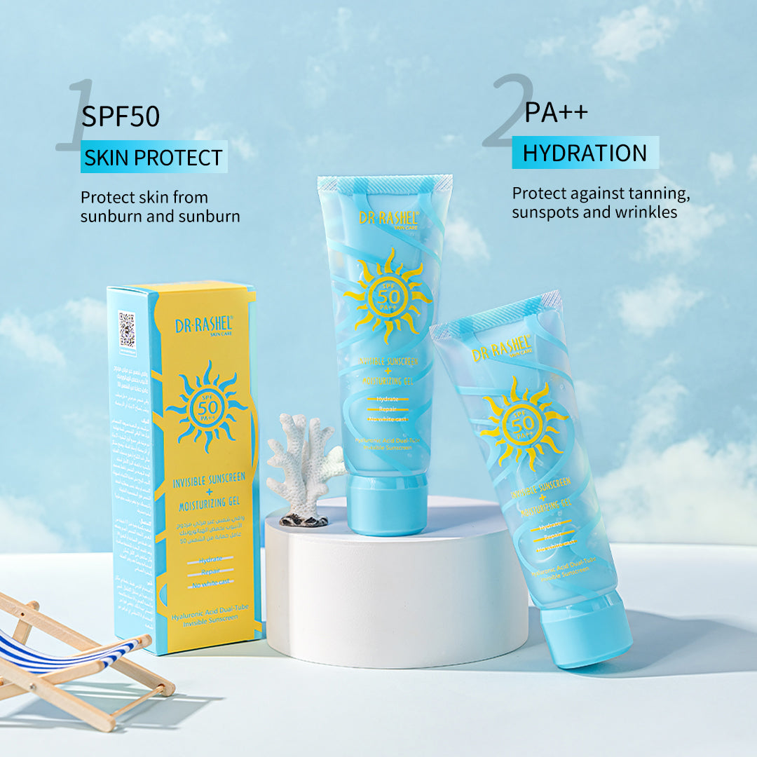 Dr Rashel - Hyaluronic Dual-Tube Sunscreen & Moisturizing Gel SPF 50+ — image 1 — Meeshop Pakistan