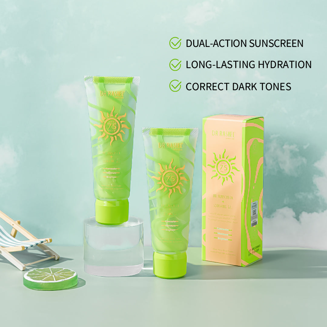 Dr Rashel - Aloe Vera Dual-Tube BB Sunscreen & Soothing Gel SPF 75+ — image 1 — Meeshop Pakistan