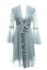 BLS - Halette Silk And Chantilly Nighty - Green view 3