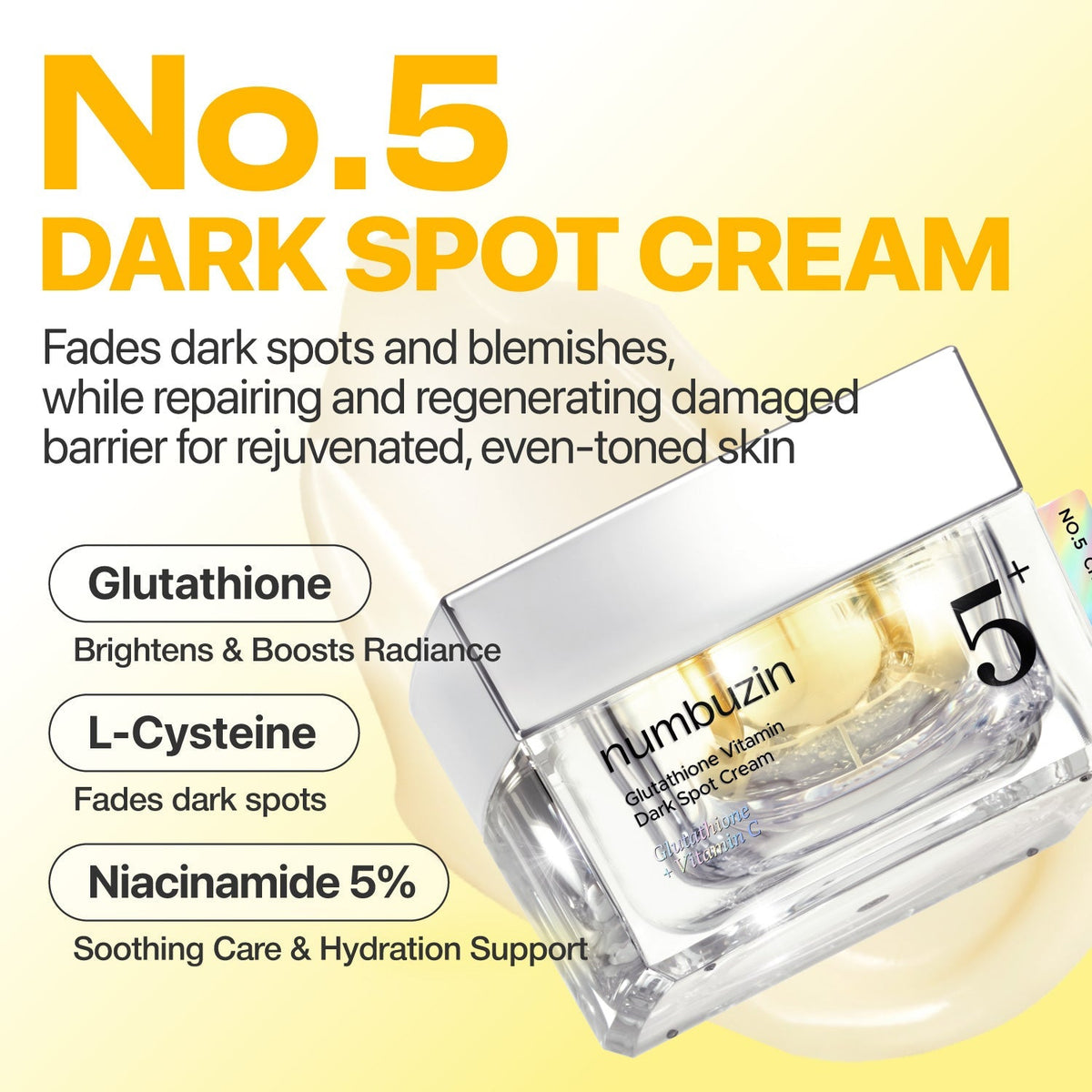 Numbuzin - 5+ Glutathione Dark Spot Cream - 50ml — image 1 — Meeshop Pakistan