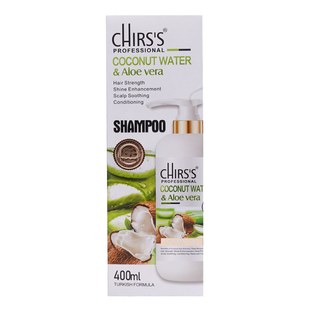 Chirs's - Coconut Water & Aloe Vera Shampoo - 400ml — image 1 — Meeshop Pakistan