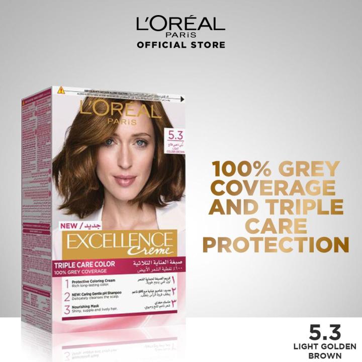 LOreal Paris - Excellence Crème Hair Color - 5.3 Light Golden Brown — image 1 — Meeshop Pakistan