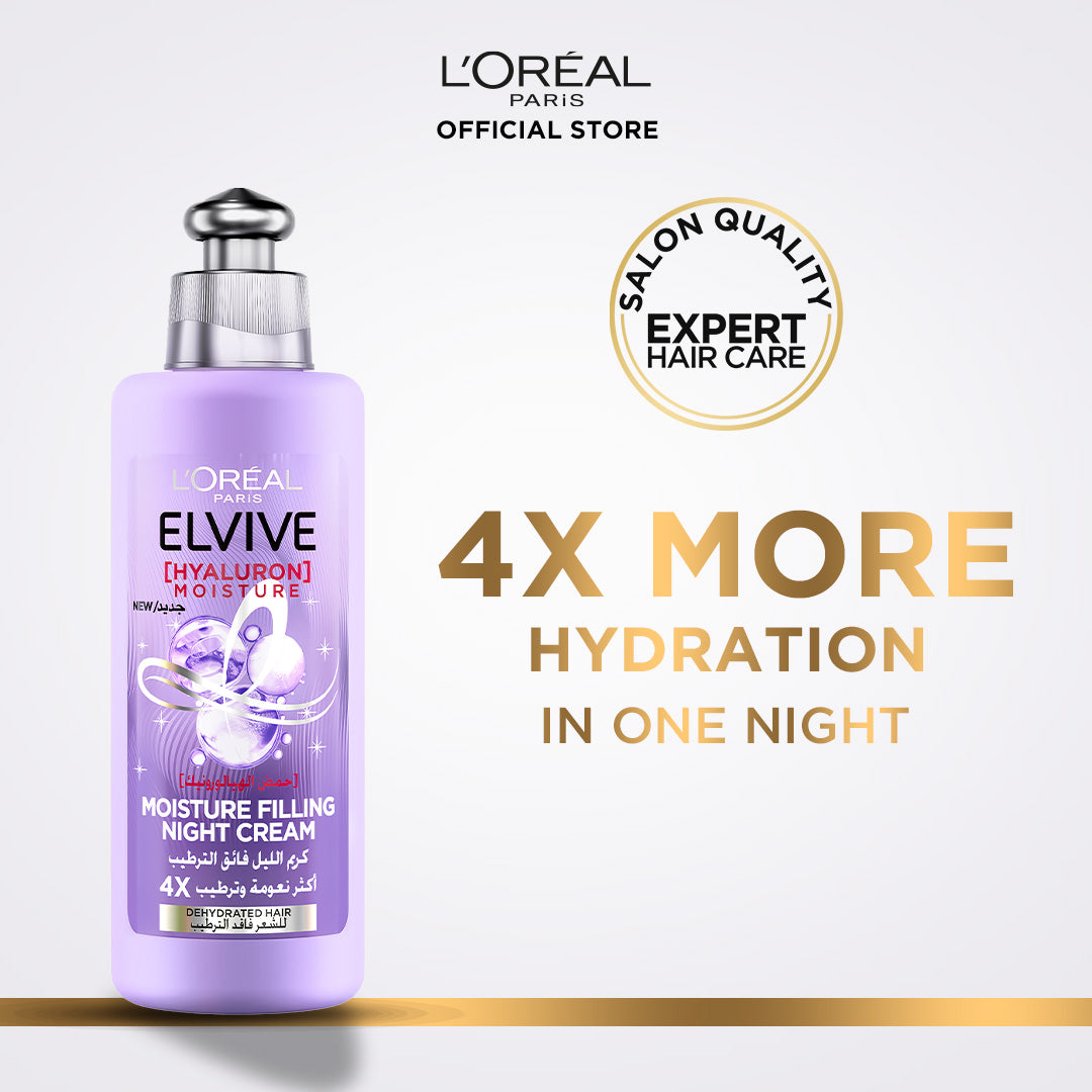 LOreal Paris - Elvive Hyaluron Moisture - Moisture Filling Night Cream - 200ml — image 1 — Meeshop Pakistan