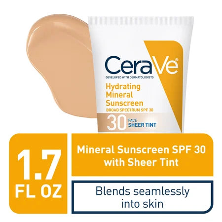 CeraVe - Hydrating Mineral Sunscreen SPF 30 with Sheer Tint - 30ml — image 1 — Meeshop Pakistan
