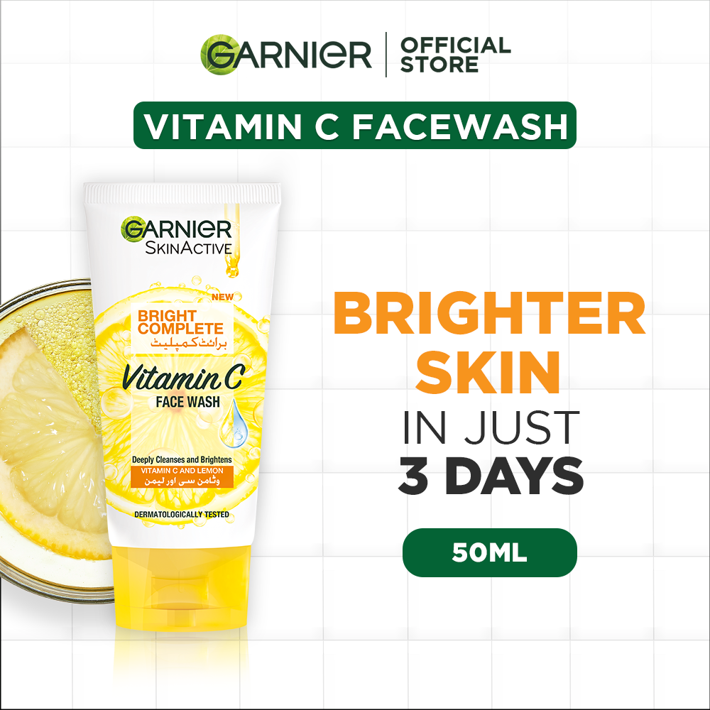 Garnier - Skin Active Bright Complete Face Wash - 50 ml — image 1 — Meeshop Pakistan