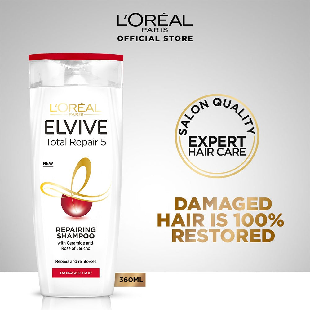 LOreal Paris - Elvive Total Repair 5 Shampoo For Damaged Hair - 360ml — image 1 — Meeshop Pakistan