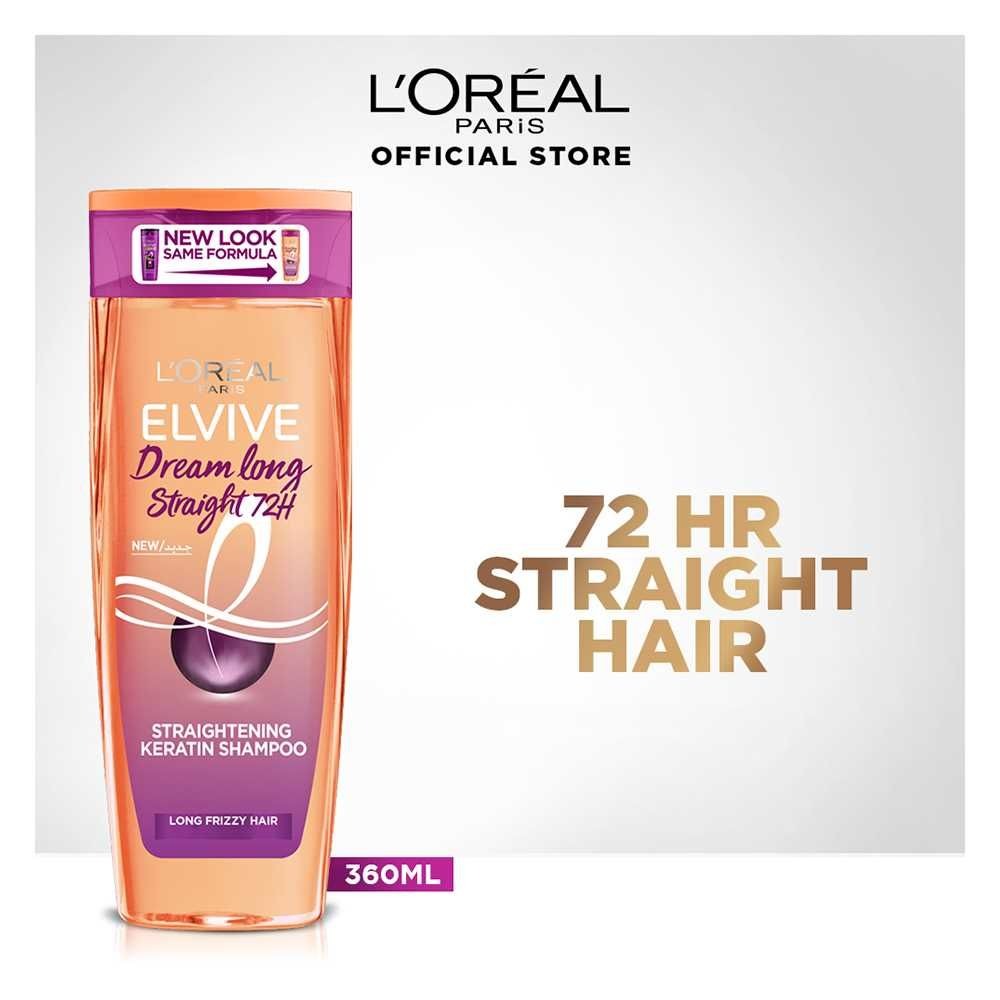 LOreal Paris - Dream Long Keratin Straight 72H Shampoo - 360ml — image 1 — Meeshop Pakistan
