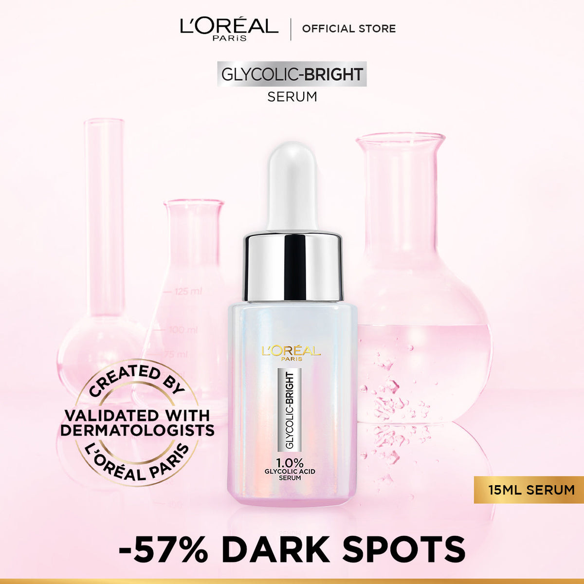 LOreal Paris - Glycolic Bright Instant Glowing Face Serum - 15ml — image 1 — Meeshop Pakistan