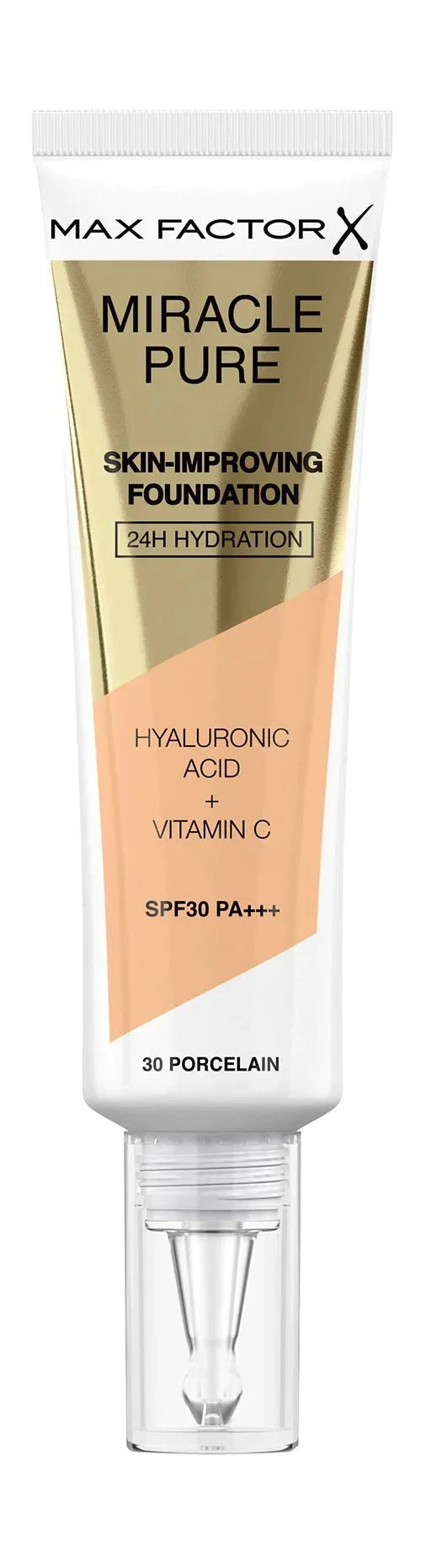 Max Factor - Miracle Pure Skin Improving Foundation 24H Hydrating SPF30 - 30 Porcelain 30 ML — image 1 — Meeshop Pakistan