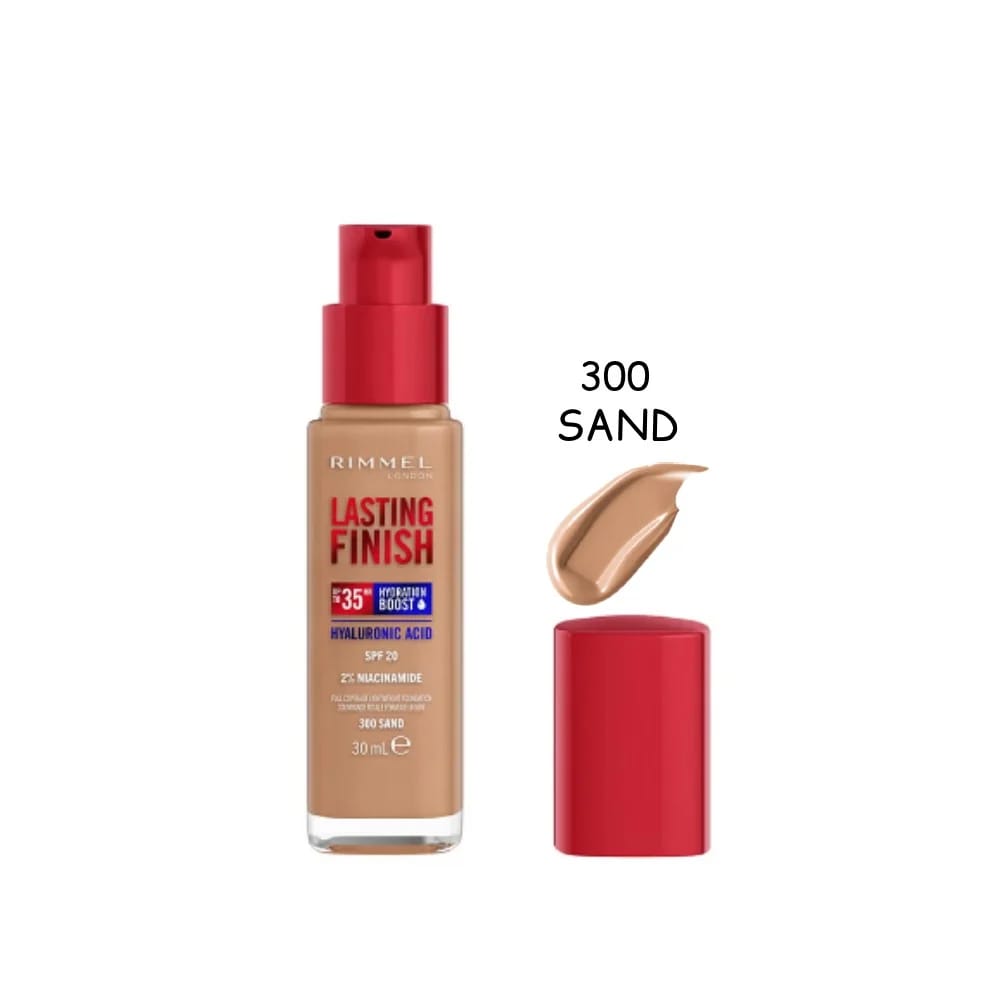 Rimmel London - Lasting Finish Hyaluronic Acid long-lasting Foundation - 300 Sand — image 1 — Meeshop Pakistan