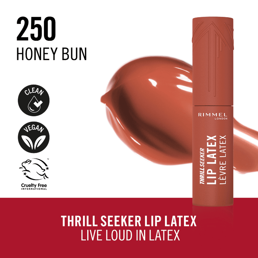 Rimmel London - Thrill Seeker Lip Latex 250 - Honey Bun — image 1 — Meeshop Pakistan