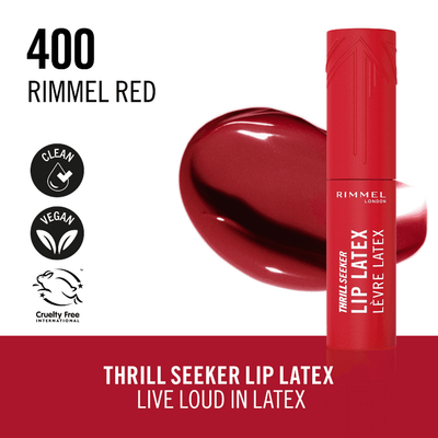 Rimmel London - Thrill Seeker Lip Latex 400 - Rimmel Red