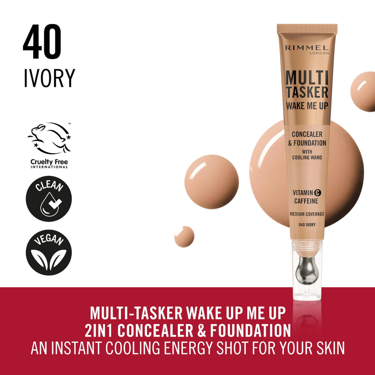 Rimmel London - Concealer Multi Tasker Wake Me Up - 040 Ivory — image 1 — Meeshop Pakistan