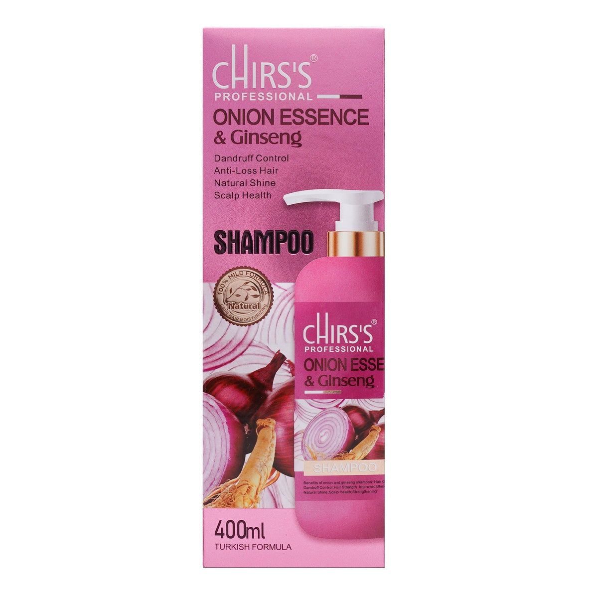 Chirs's - Onion Essence & Ginsing Shampoo - 400ml — image 1 — Meeshop Pakistan