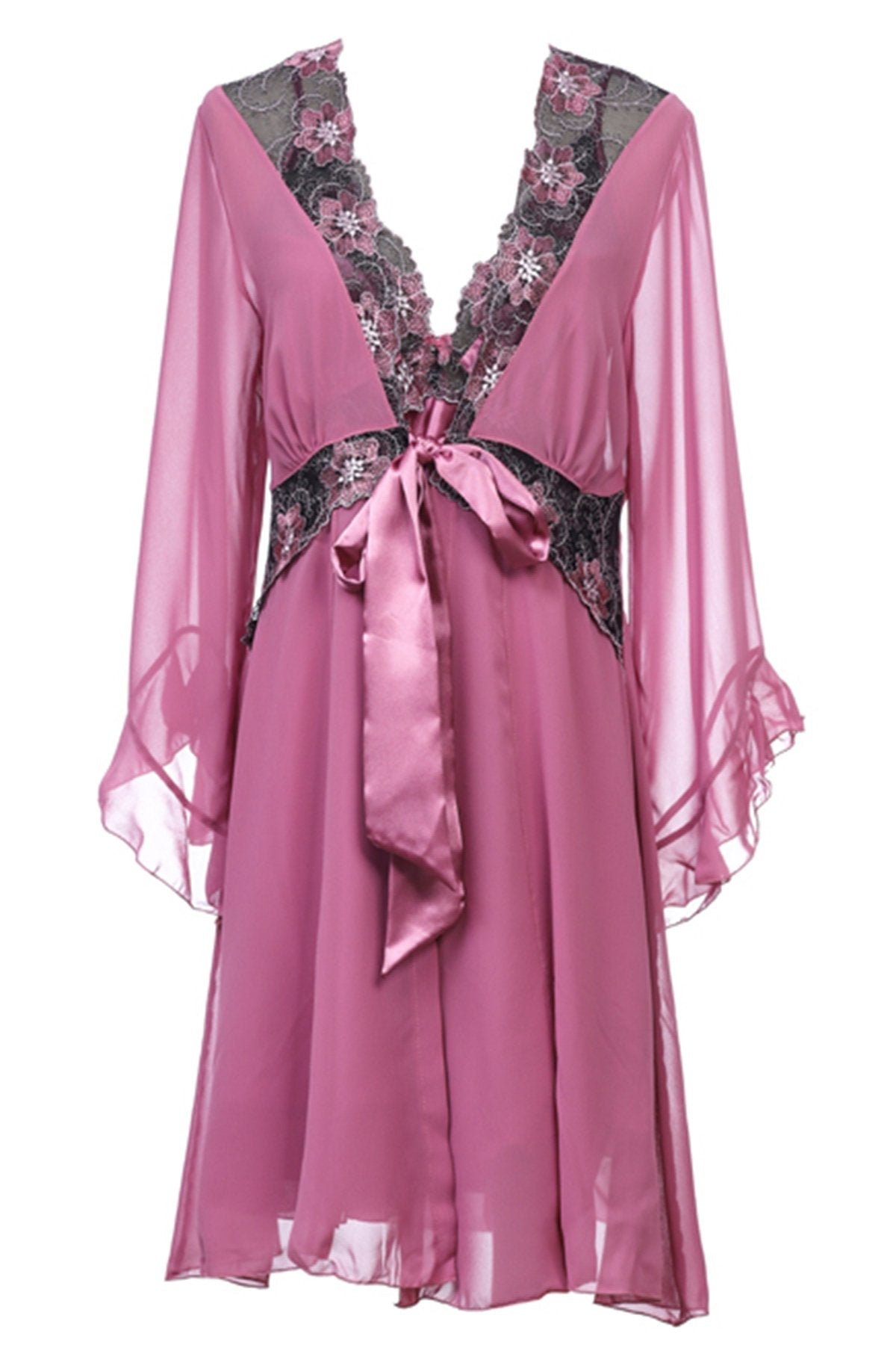 BLS - Harriet Silk And Chantilly Nighty - Rose — image 3 — Meeshop Pakistan