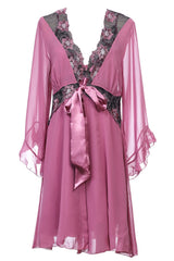 BLS - Harriet Silk And Chantilly Nighty - Rose view 3