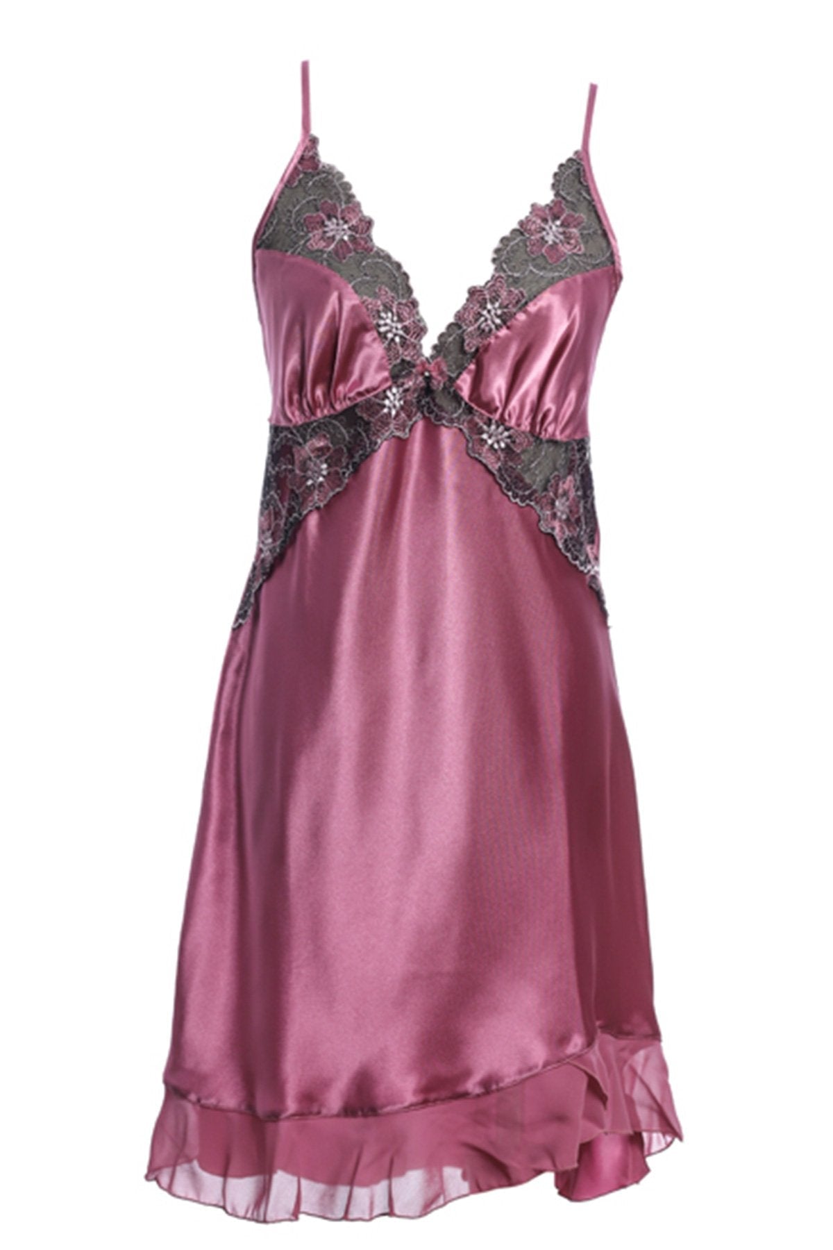 BLS - Harriet Silk And Chantilly Nighty - Rose — image 1 — Meeshop Pakistan