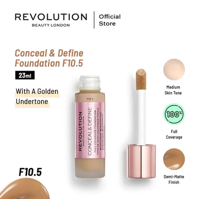 Revolution - Conceal & Define Foundation - F10.5