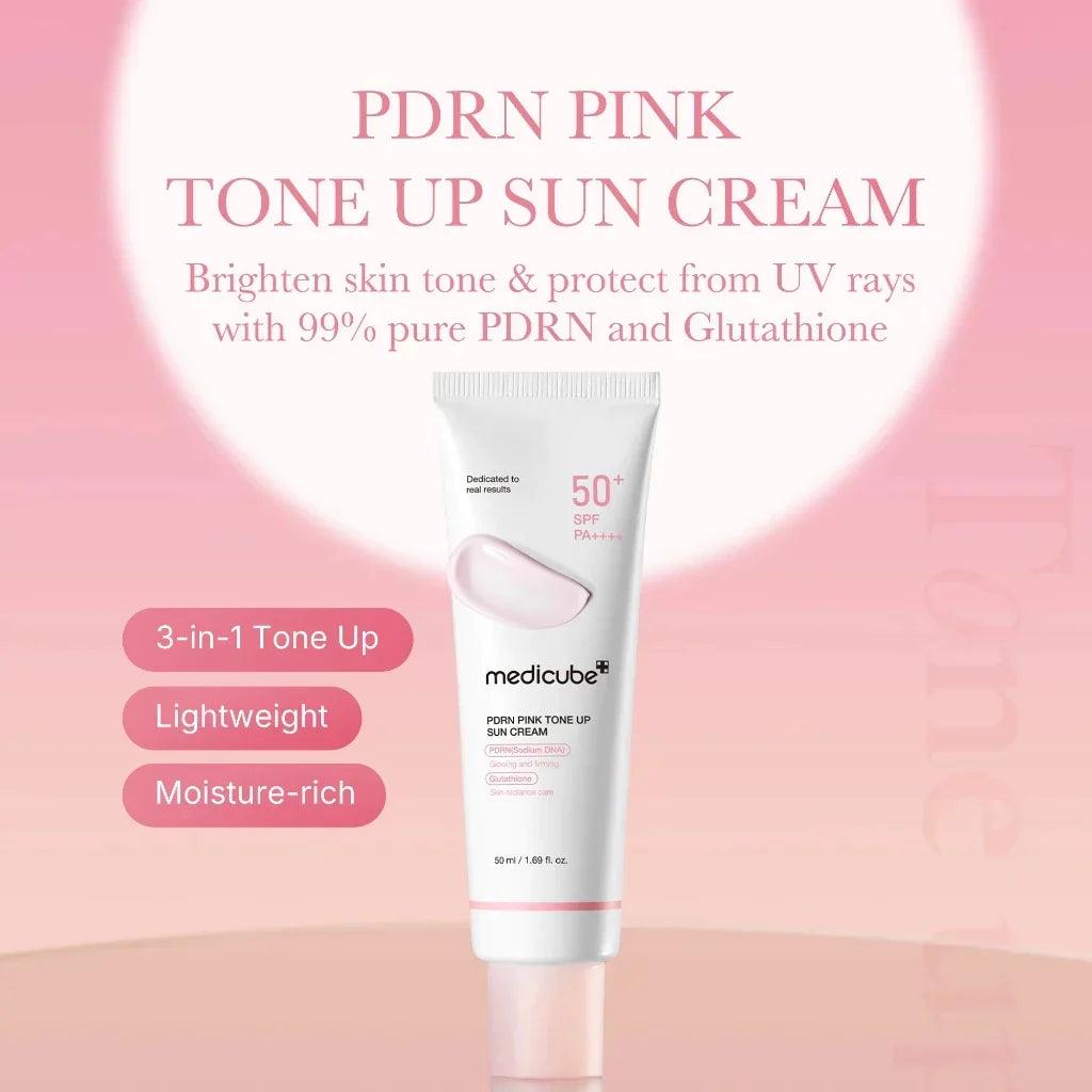 Medicube - PDRN Pink Tone-Up Sun Cream SPF 50+ PA++++ - 50ml — image 1 — Meeshop Pakistan