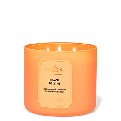Bath & Body Works - 3 Wick Candles Cylinder - Peach Bellini