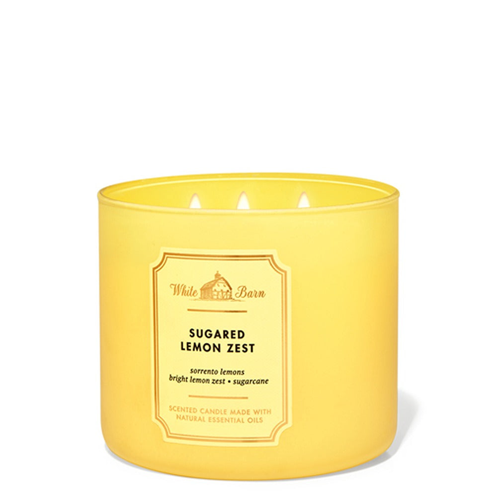 Bath & Body Works - 3 Wick Candles Cylinder - Sugared Lemon Zest — image 1 — Meeshop Pakistan