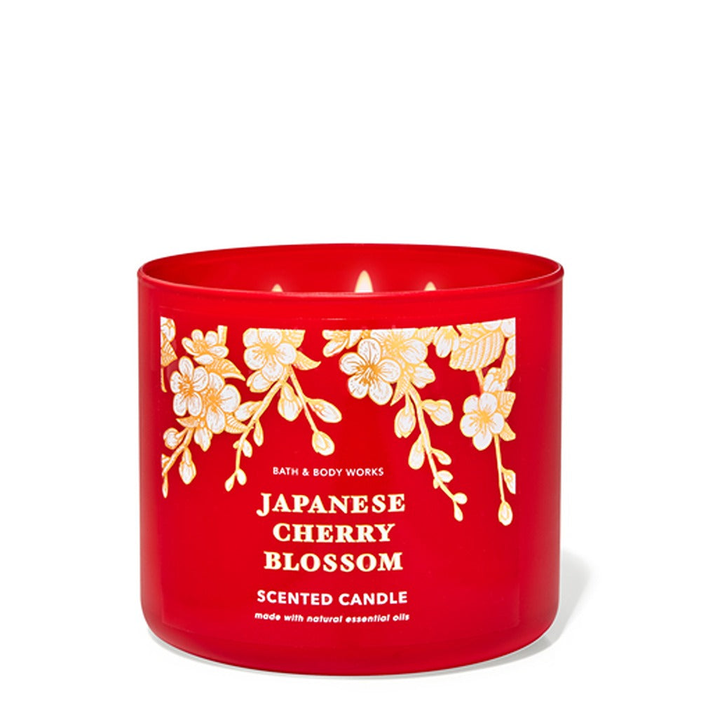 Bath & Body Works - 3 Wick Candles Cylinder - Japanese Cherry Blossom — image 1 — Meeshop Pakistan