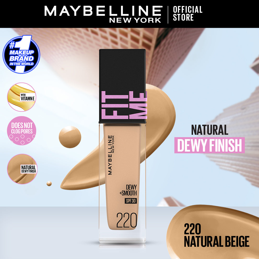 Maybelline - Fit Me Dewy + Smooth Liquid Foundation SPF 30 - 30ml — image 7 — Meeshop Pakistan